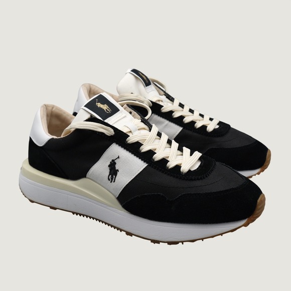 Polo Ralph Lauren Other - Polo Ralph Lauren Train 89 Mens Black White Suede Retro Sneaker 9 Low Top